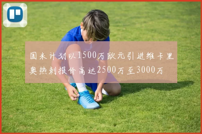 国米计划以1500万欧元引进维卡里奥热刺报价高达2500万至3000万